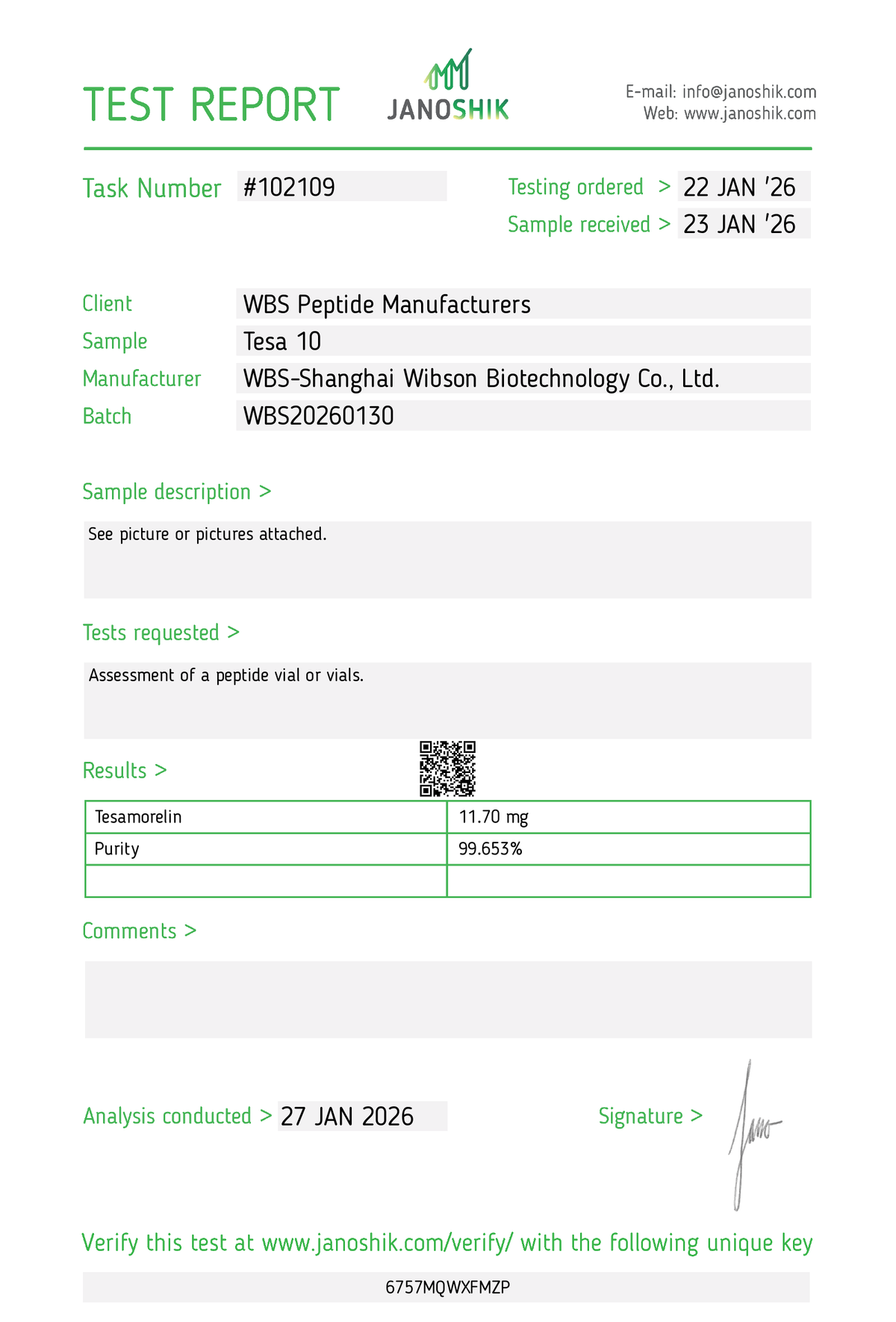 Tesamorelin